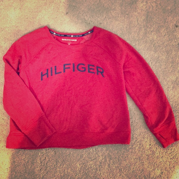 Red Tommy Hilfiger pullover! ❤️ - Picture 1 of 4